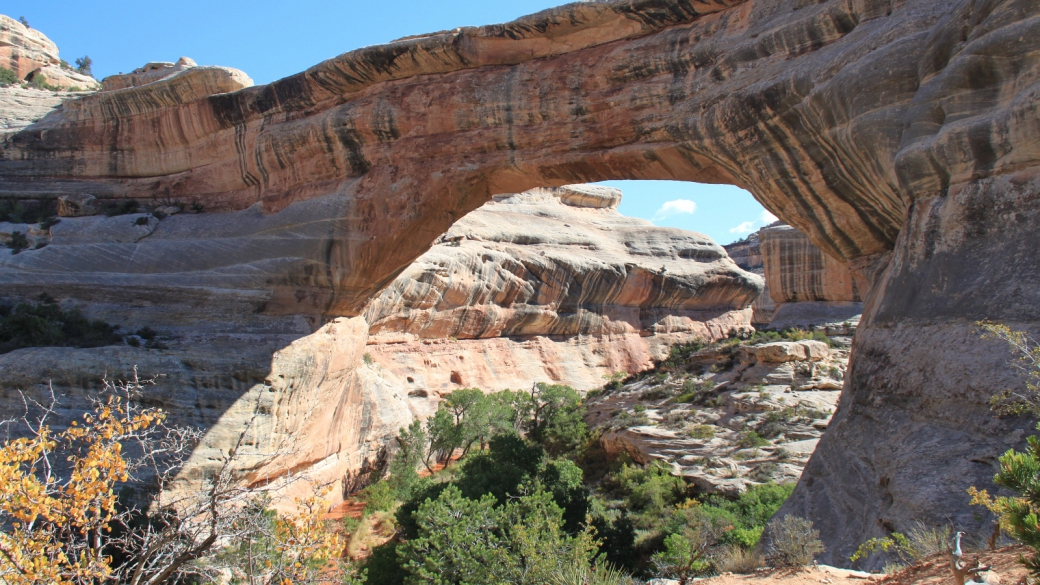 Vue sur le Sipapu Bridge, à Natural Bridges National Monument.