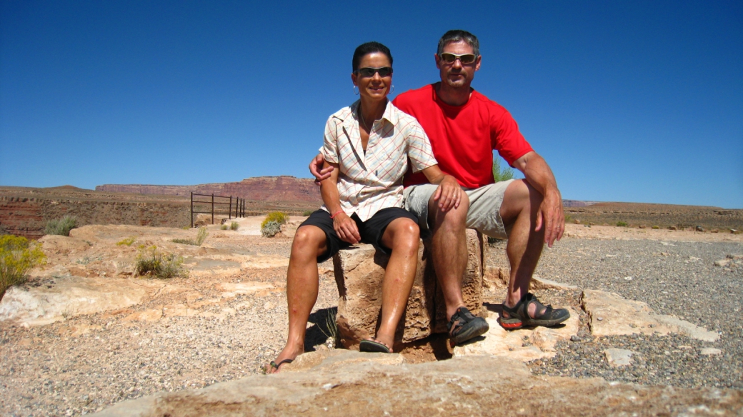 Stefano et Marie-Catherine à Gooseneck State Park en 2011.