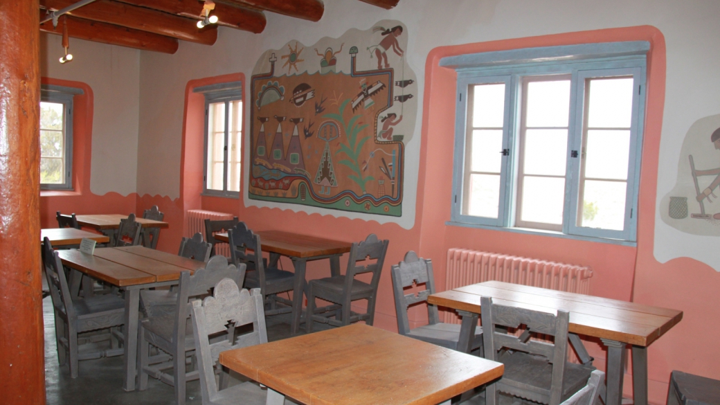 Intérieur du Painted Desert Inn, coté nord de Petrified Forest National Park.