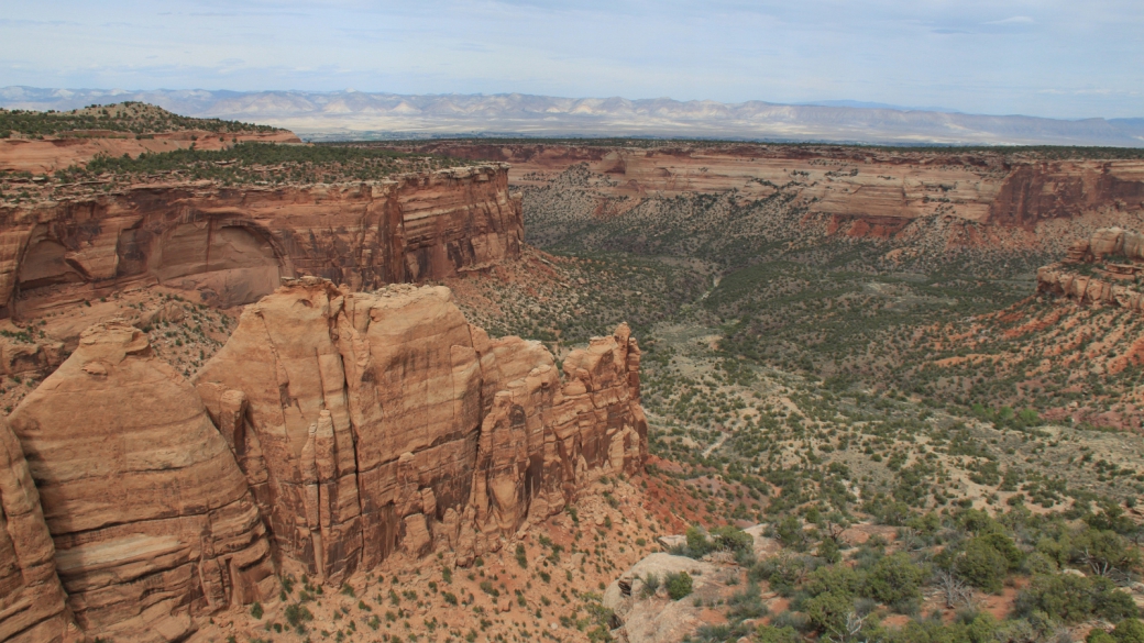 Vue depuis le Highland View, au Colorado National Monument, près de Fruita, dans le Colorado.