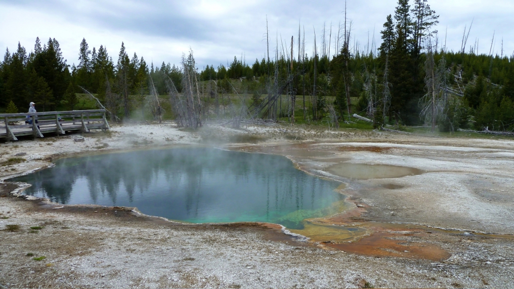 Black Pool, au West Thumb Geyser Basin. À Yellowstone National Park.