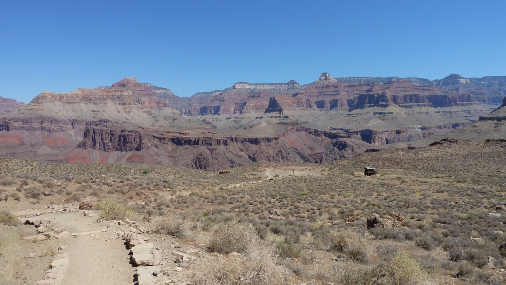 Vue sur le Tipoff, à environ 7 km du départ du South Kaibab Trail, au Grand Canyon.