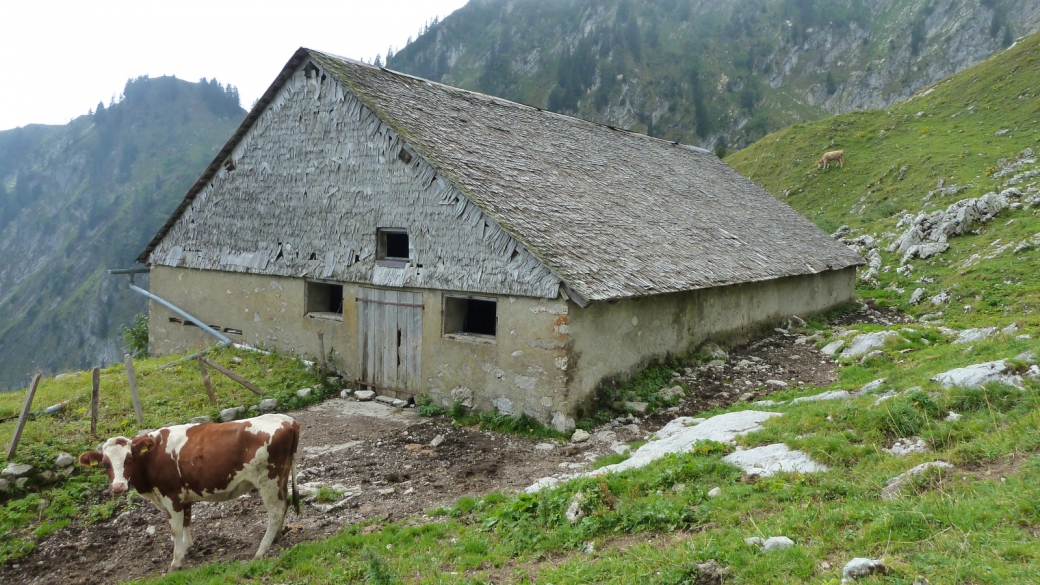 Chalet d'alpage de la Joux des Heures, sur la commune de Haut-Intyamon, Fribourg.