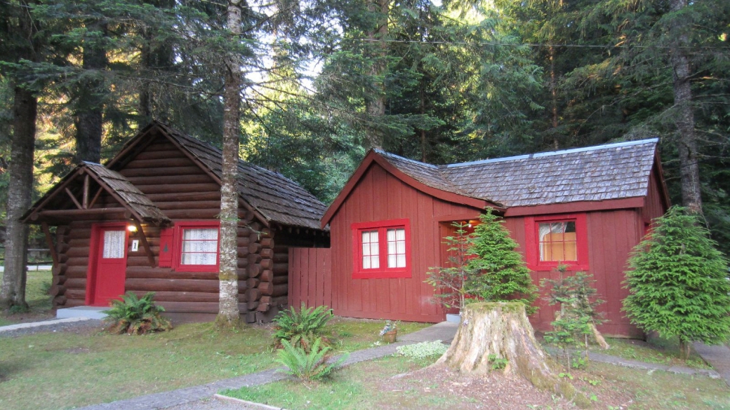 Les confortables cabines du Gateway Inn at Mount Rainier, à Ashford, Etat de Washington.