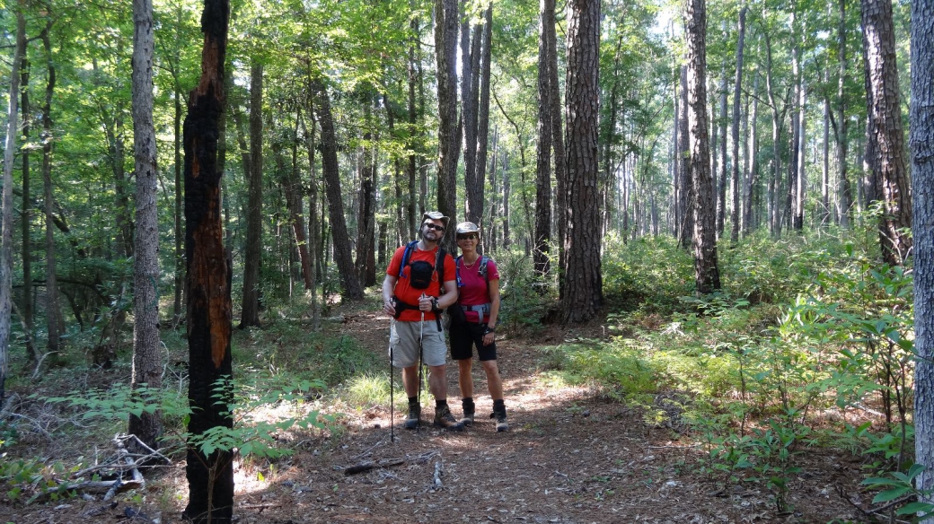 Stefano et Marie-Catherine sur le Lone Star Trail, au Texas.