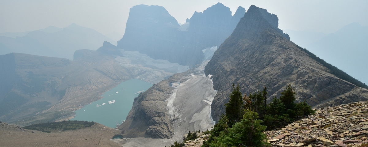 Vue depuis le Glacier Overlook, à Glacier National Park, dans le Montana.