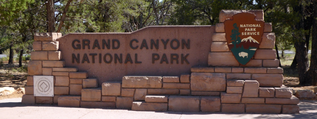 Grand Canyon National Park Entrance Sign