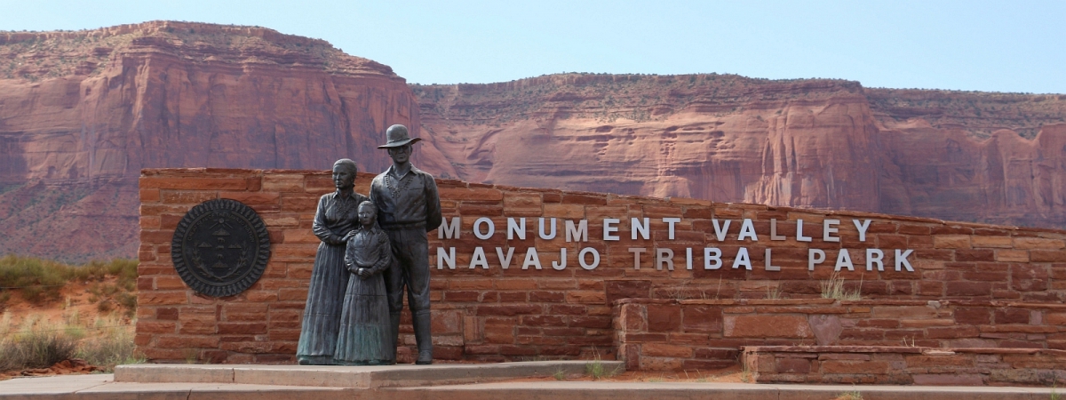 Monument Valley Navajo Tribal Park Entrance Sign