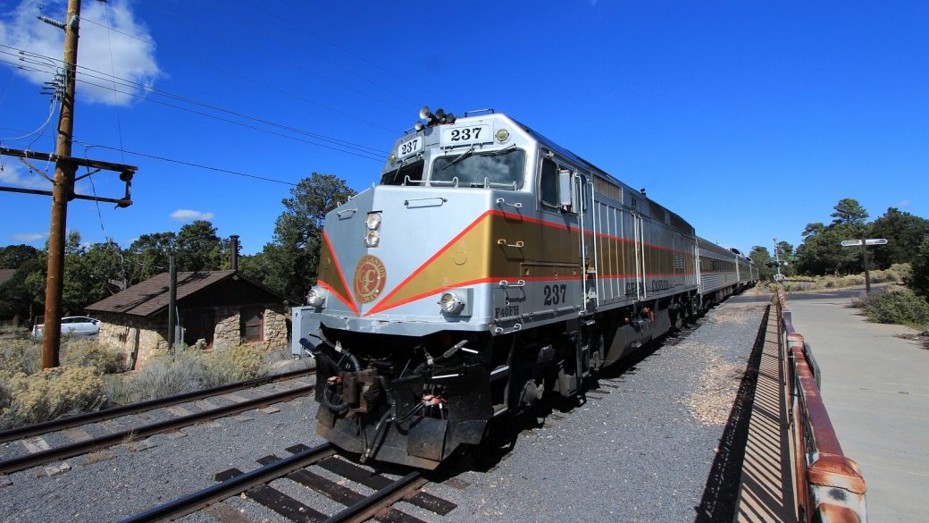 Train qui relie Williams au South Rim du Grand Canyon, dans l'Arizona.