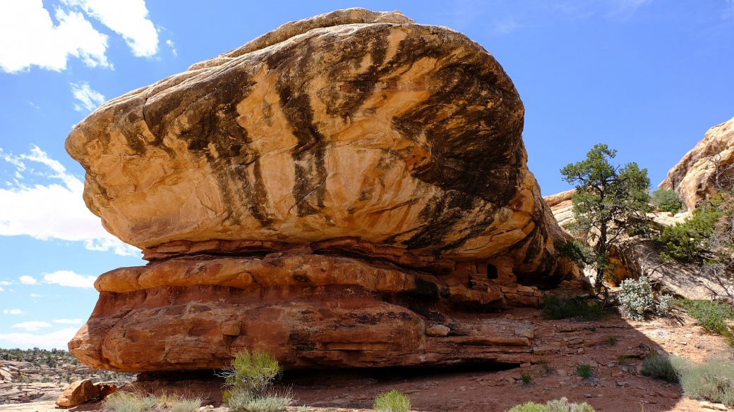 Vue sur Caprock Ruin, à Slickhorn Canyon, dans la Cedar Mesa.