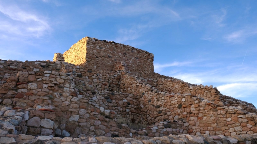 Vue sur le peublo de Tuzigoot National Monument, près de Sedona, dans l'Arizona.