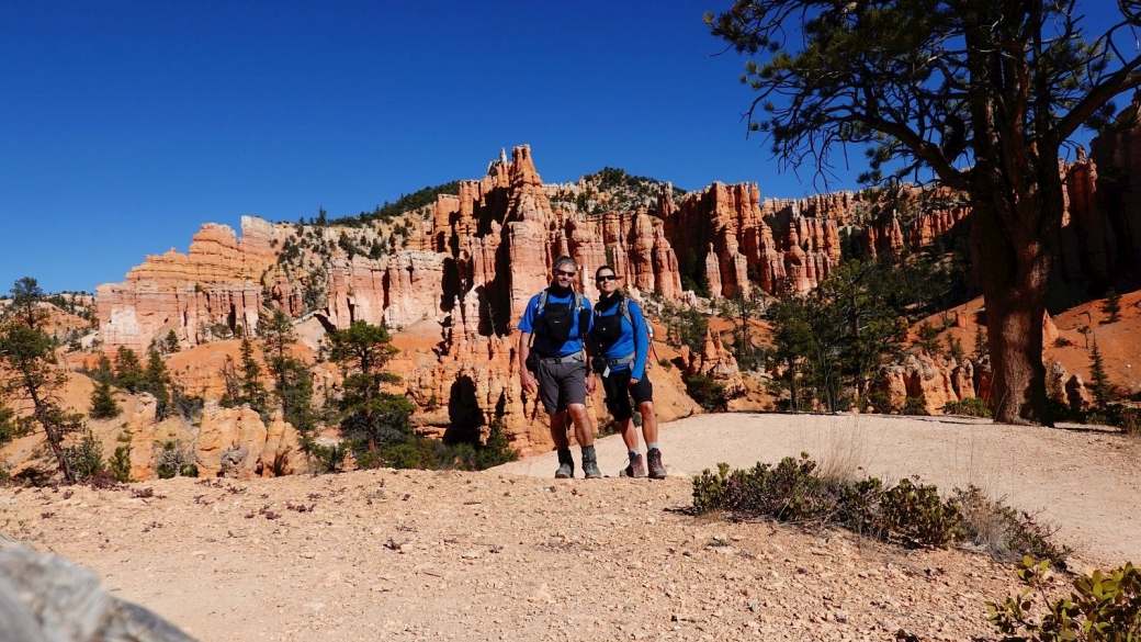 Stefano et Marie-Catherine à Bryce Canyon, début novembre 2019.