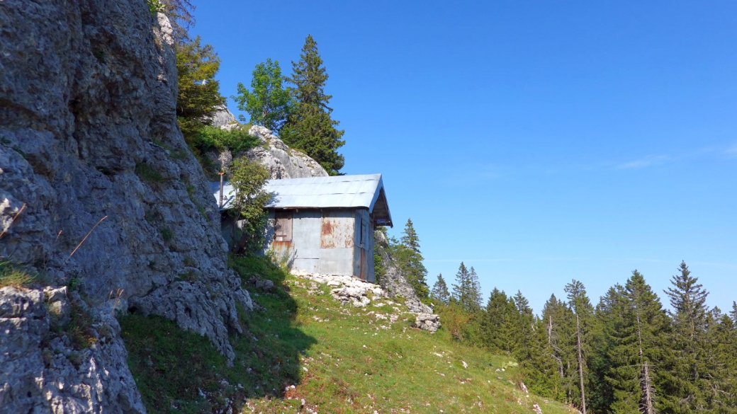 La cabane des Rochers, le long des Rochettes.