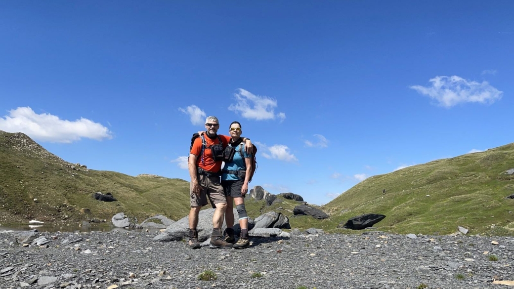 Stefano et Marie-Catherine à Gana Negra, Valle di Blenio.